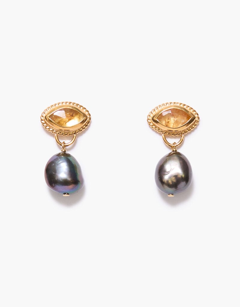 Chan Luu Chan Luu Gaze Earrings Peacock Pearl