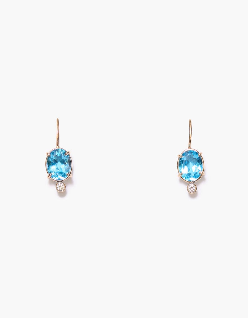 Chan Luu Chan Luu Mini Chapel Earrings Blue Topaz