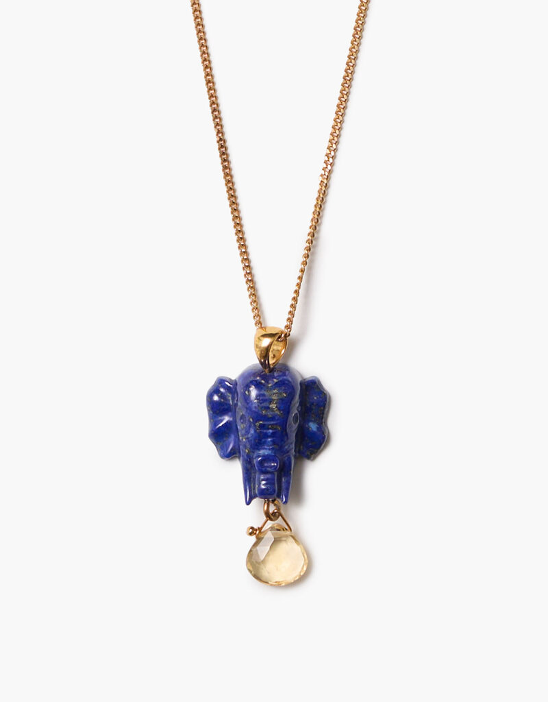 Chan Luu Chan Luu Elephant Necklace Lapis