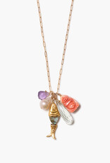 Chan Luu Chan Luu Buddha Charm Necklace Multi