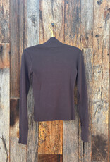 Perfect White Tee Luxe Rib Turtle Neck Cocoa Powder