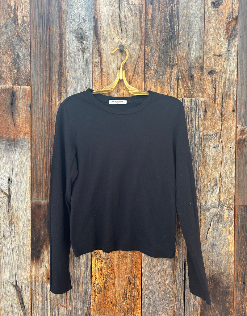 Perfect White Tee Jamie Recycled L/S True Black