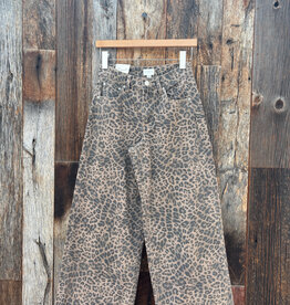 Z Supply Z Supply Marli Denim Leopard Pant Desert Tan