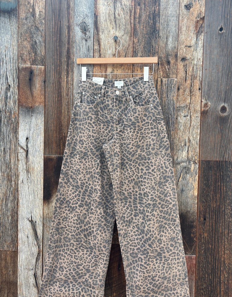 Z Supply Z Supply Marli Denim Leopard Pant Desert Tan
