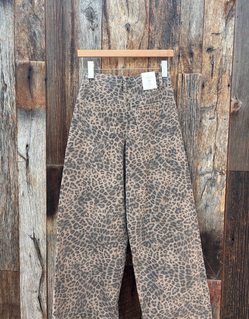Z Supply Z Supply Marli Denim Leopard Pant Desert Tan