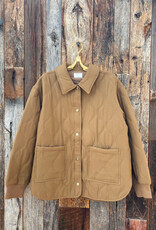 Z Supply Z Supply Long Distance Quilted Jacket Totasted Seasame