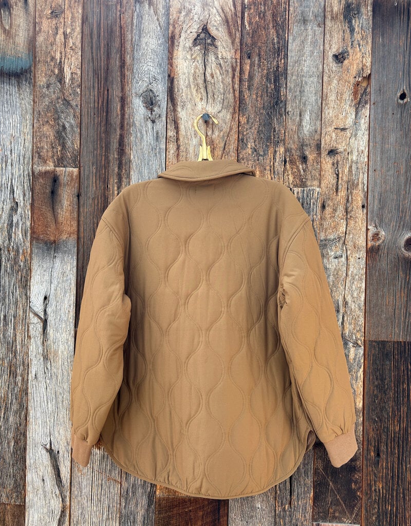 Z Supply Z Supply Long Distance Quilted Jacket Totasted Seasame