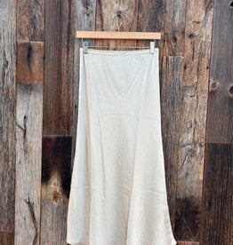 Milio Milano Milio Milano Silky/Viscose/Rayon Slip Skirt Beige