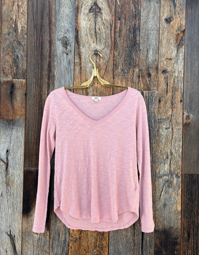 Dylan Dylan L/S Deep V-Tee Blush