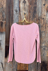 Dylan Dylan L/S Deep V-Tee Blush
