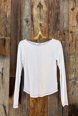 Project Social T Project Social T Yoko Boatneck Rib L/S White