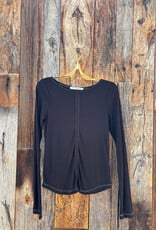 Project Social T Project Social T Yoko Boatneck Rib L/S Black