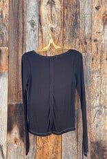 Project Social T Project Social T Yoko Boatneck Rib L/S Black
