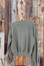 Project Social T Project Social T Time to Chill Mock Neck Sweatshirt Dusty Olive