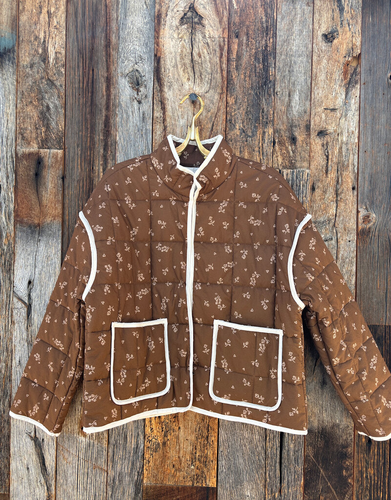 Dylan Dylan Maison Quilted Jacket Brown