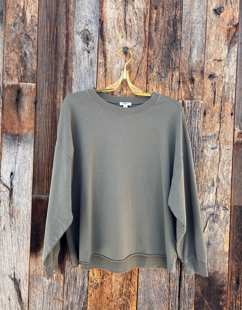 Dylan Dylan Cali Fleece Anna Crew Olive Tree