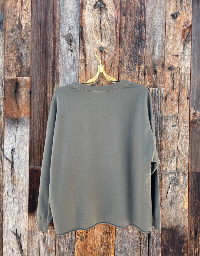 Dylan Dylan Cali Fleece Anna Crew Olive Tree