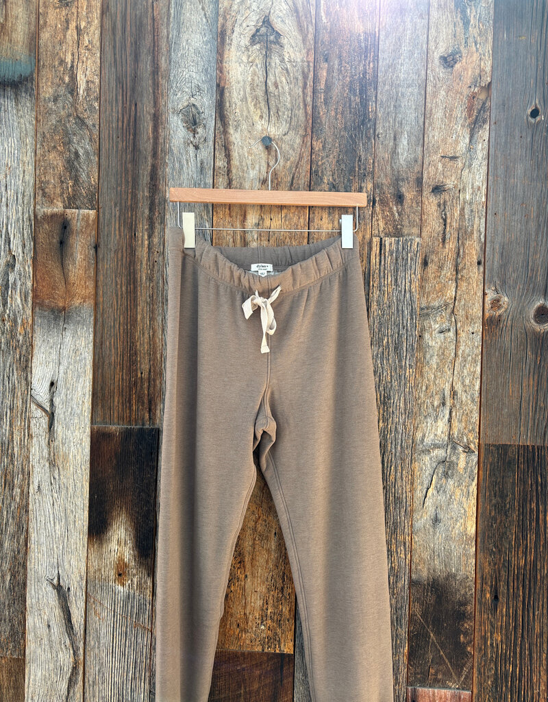 Dylan Dylan Fleece Jogger w/ Tie Soft Brown
