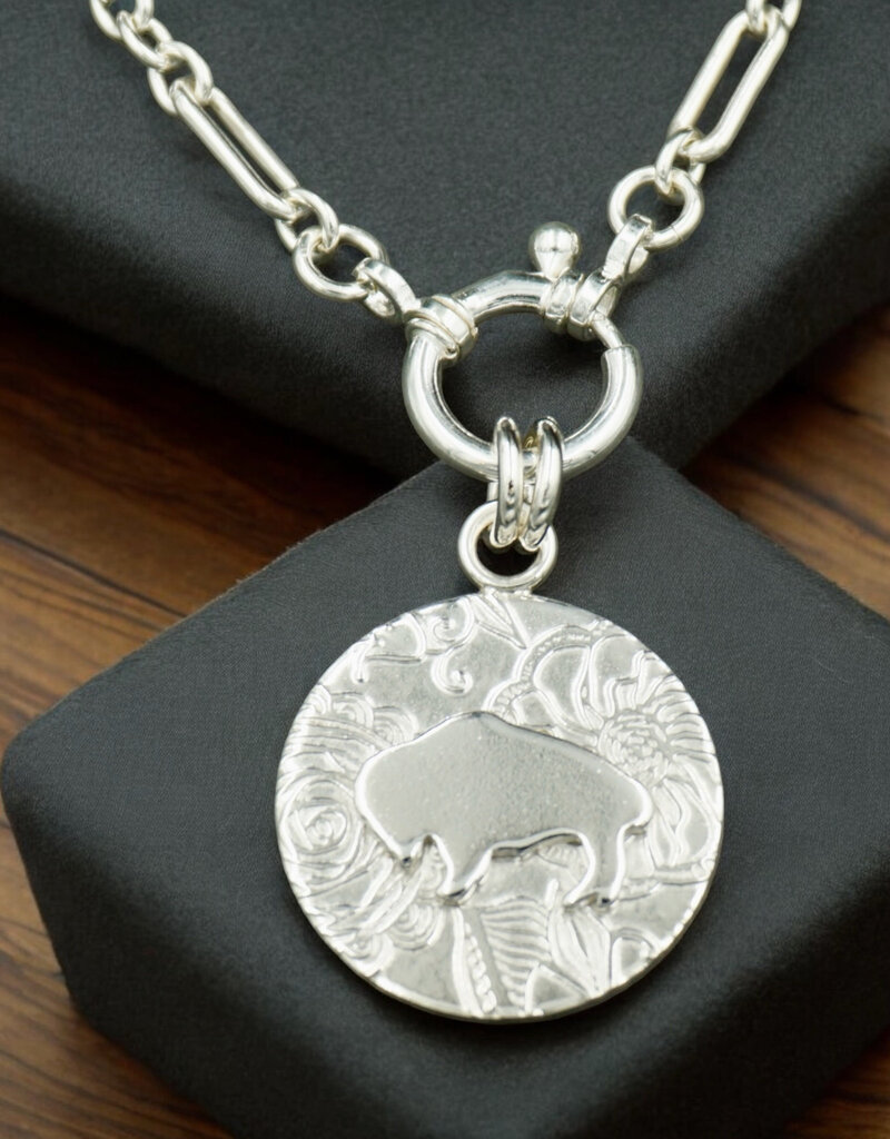 Ashton Handcrafted Jewelry Ashton Circle Fiore Buffalo Necklace SM