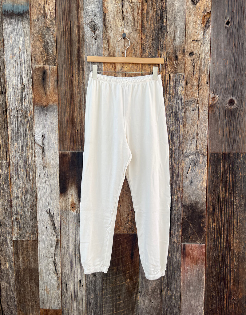 Perfect White Tee Johnny French Terry Easy Sweatpant Bright Ivory
