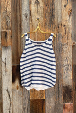 Wooden Ships Wooden Ships Willow Stripped Tank White/Indigo