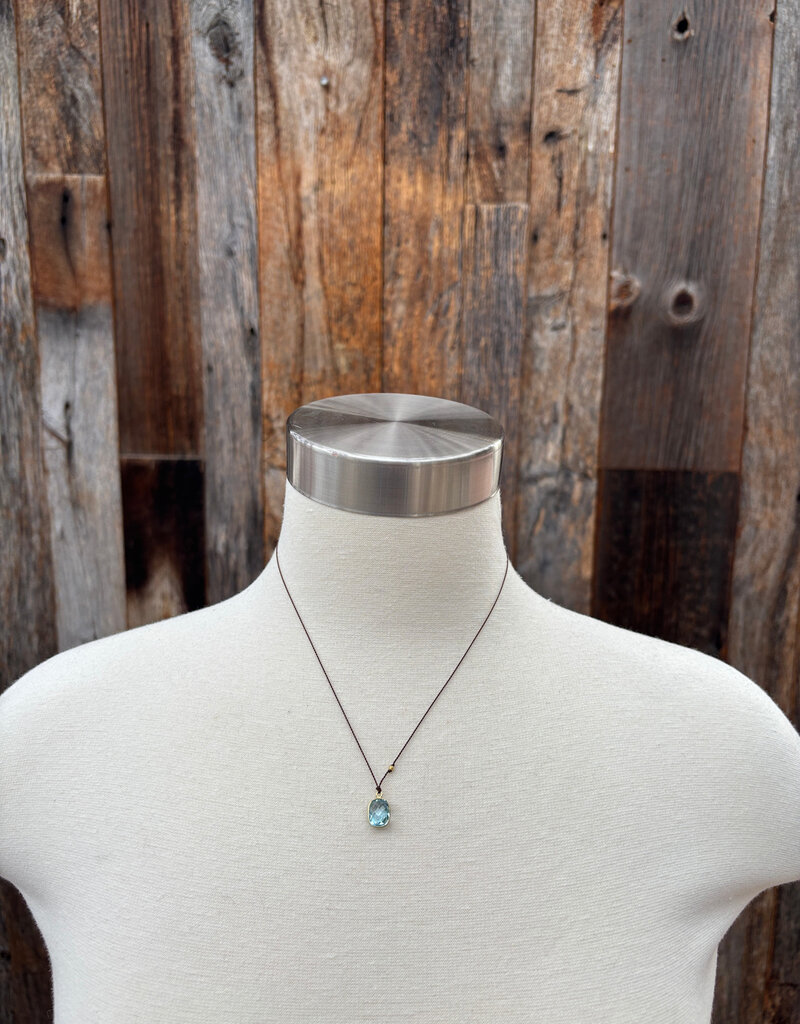 Margaret Solow Margaret Solow Blue Topaz/18K LC-BT/W