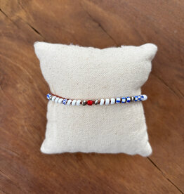 Minetta Red White & Blue w/ Silver "Pecos"