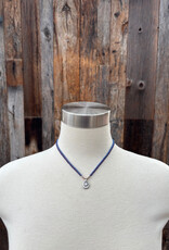 Minetta Navy and Sky Blue w/ Paw Pendant