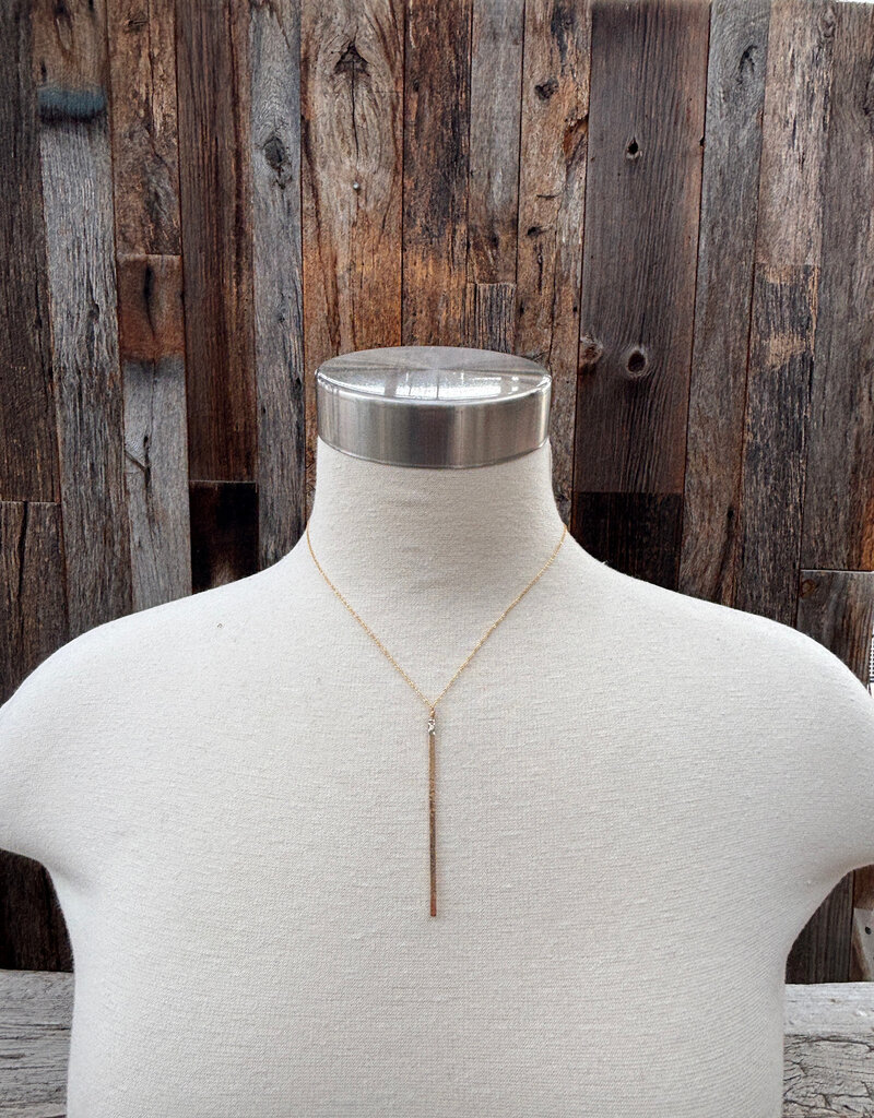 Sabina Vertical Bar Necklace 16" GF SN10G16