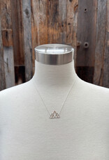 Sabina 3 Peaks Silver & Gold Mountain Necklace