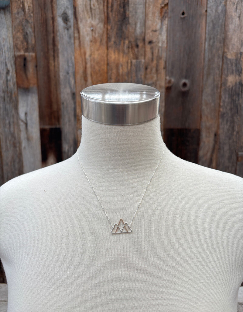 Sabina 3 Peaks Silver & Gold Mountain Necklace