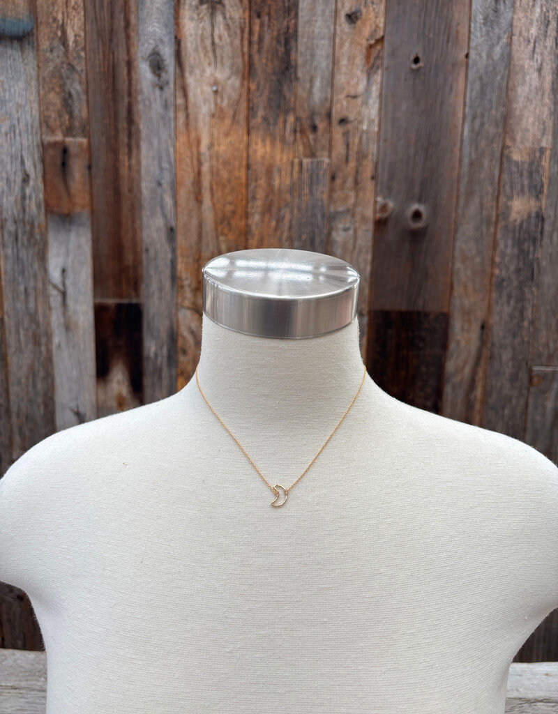 Sabina Crescent Moon Necklace 15" GF SN21G15