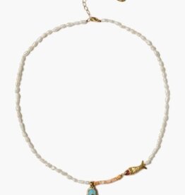 Chan Luu Chan Luu Sedna Evil Eye Necklace Pearl Mix