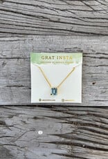 Gratinsta Gratinsta Butterfly Aquamarine Gold Necklace