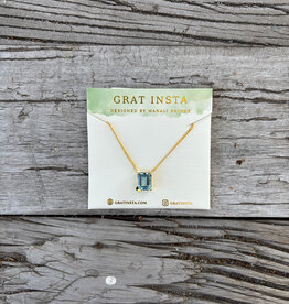 Gratinsta Gratinsta Butterfly Aquamarine Gold Necklace
