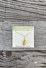 Gratinsta Gratinsta Rose Leaf Gold Pendant w/ Chain