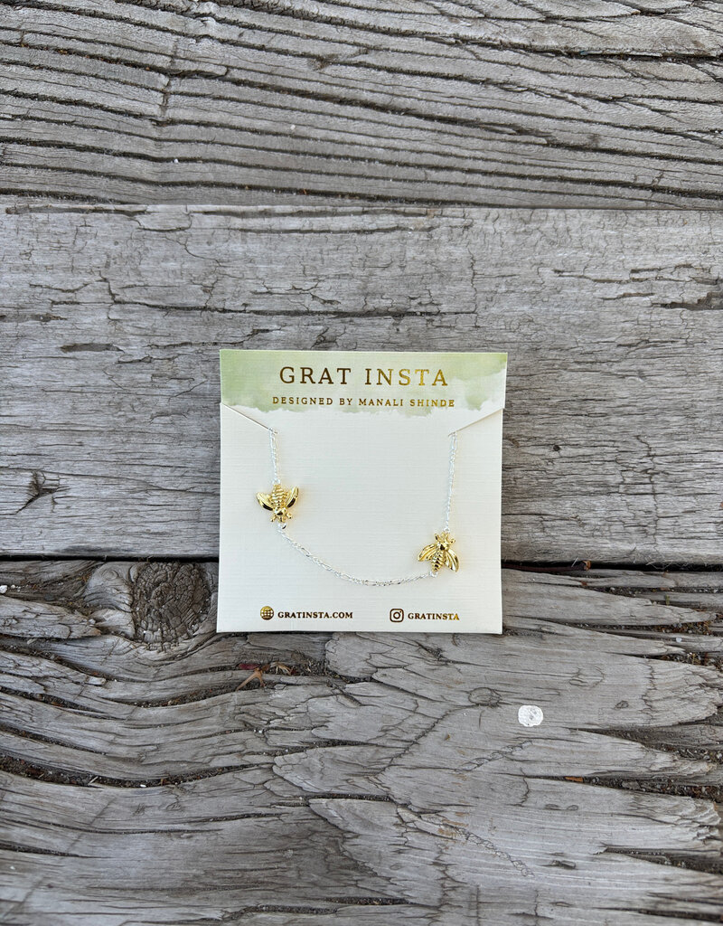 Gratinsta Gratinsta Bumbling Bee Gold Necklace
