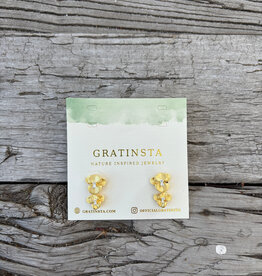 Gratinsta Gratinsta Orchid Gold Studs GP