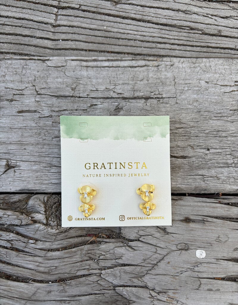 Gratinsta Gratinsta Orchid Gold Studs GP