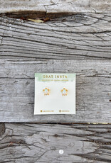 Gratinsta Gratinsta Turtle Opal Gold Stud Earrings