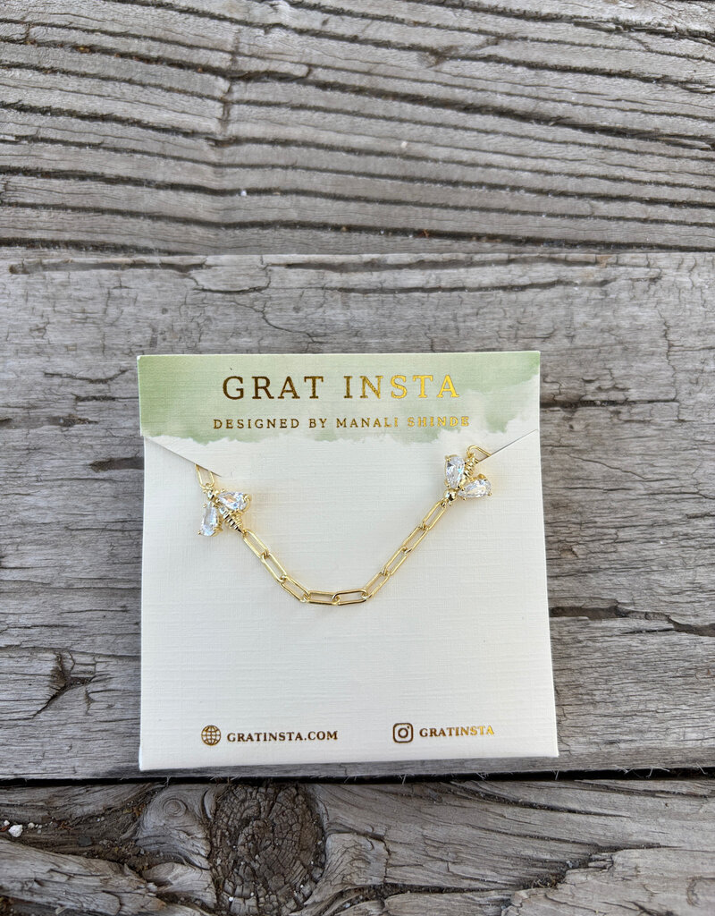 Gratinsta Gratinsta Bumblebee Paperclip Gold Necklace