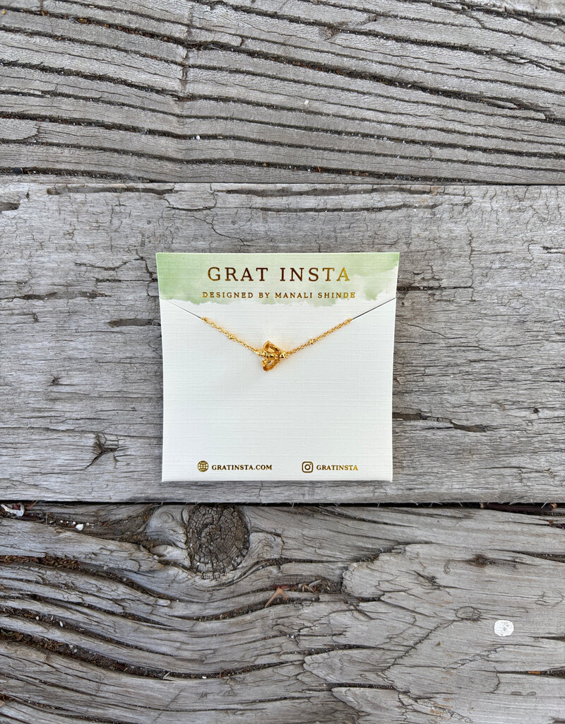 Gratinsta Gratinsta Bumblebee Citrine Gold Necklace