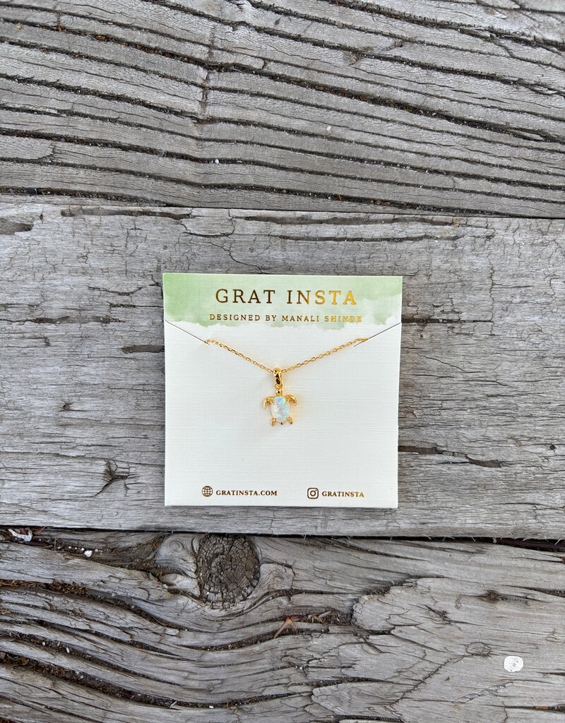 Gratinsta Gratinsta Turtle Opal Pendant w/ Chain