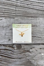 Gratinsta Gratinsta Honeybee Tiger's Eye Gold Necklace