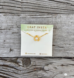 Gratinsta Gratinsta Broad Leaf Gold Necklace