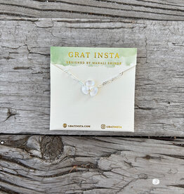 Gratinsta Gratinsta Broad Leaf Silver Necklace