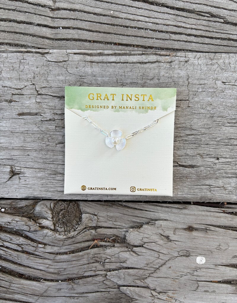 Gratinsta Gratinsta Broad Leaf Silver Necklace