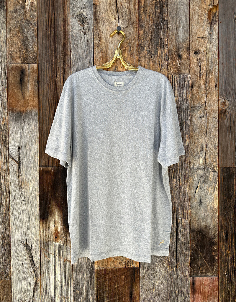 True Grit True Grit Secret Wash Cotton S/S Crew Heather Grey