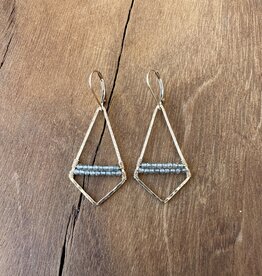 Sabina Bead Bar Kite Corandum Earrings SIE6MKCG