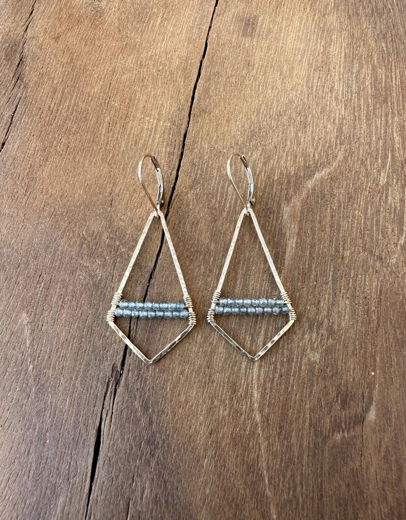 Sabina Bead Bar Kite Corandum Earrings SIE6MKCG